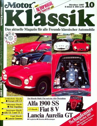 Deckblatt Motor Klassik (10/1987)